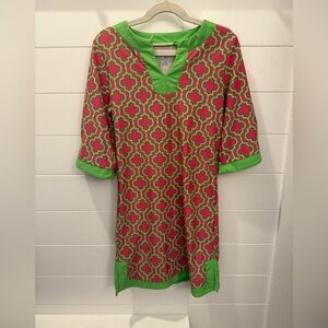 Cabana Life Green and pink Dress or Coverup